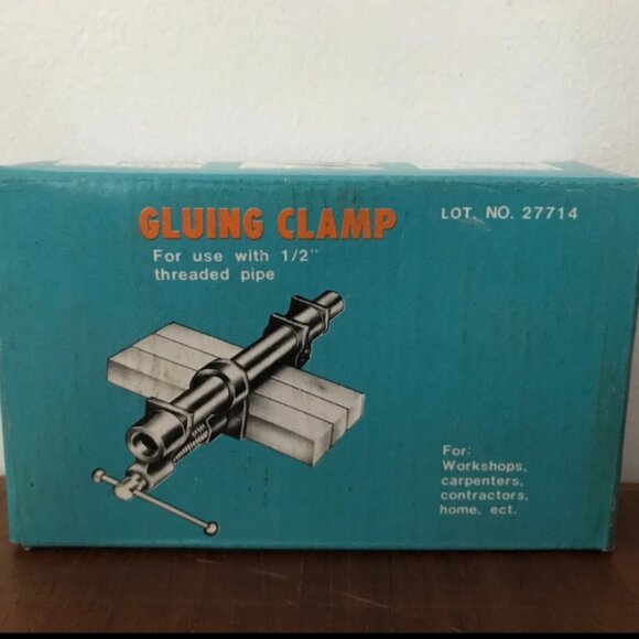 NEW Red Cast Iron Clamp Spring Lever 1/2" Threaded Malleable Woodworking Gluing - Picture 1 of 5